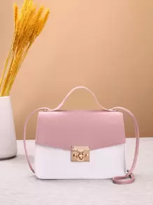 Bolso cartera bicolor - Rosa - Ver 1