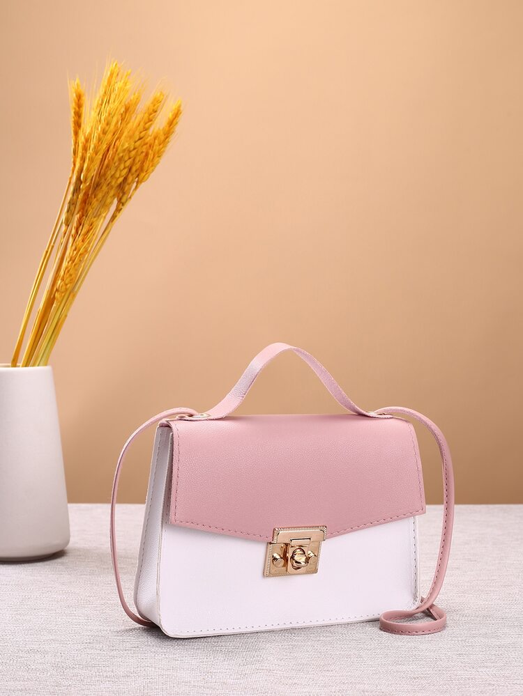 Bolso cartera bicolor - Rosa - Añade 2