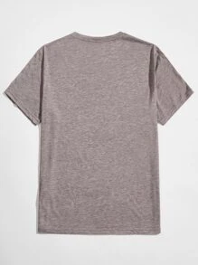 Manfinity VCAY Men Embroidery Coconut Tree Top - Grey - View 2