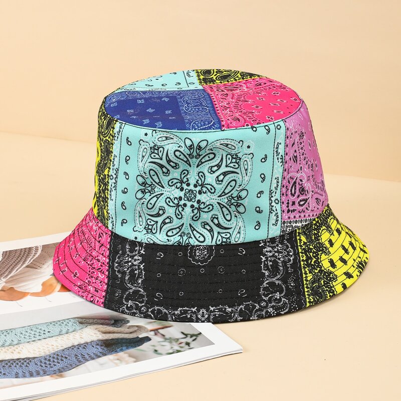 

Color Block Bucket Hat, Multicolor