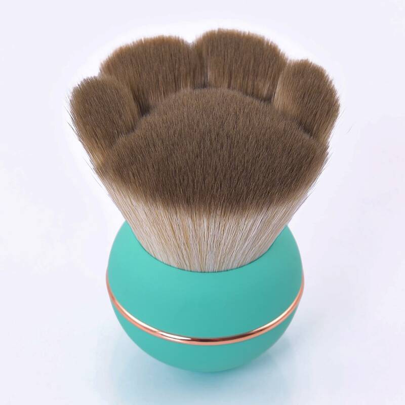 

1pc Cat Claw Design Powder Brush, Mint green
