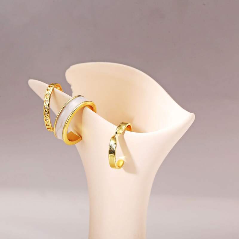 

3pcs Simple Ring, Gold