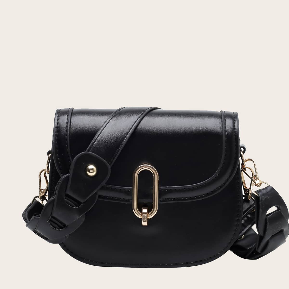 

Solid Saddle Bag, Black