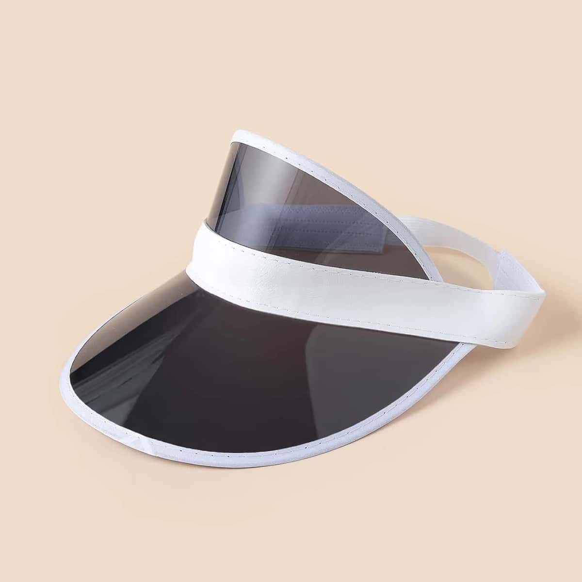 

Simple Clear Visor Hat, Black