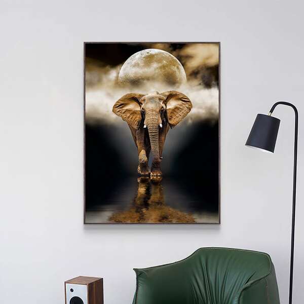 

Elephant Pattern Diamond Painting Without Frame, Multicolor