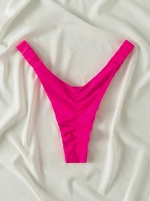 Braga bikini de pierna alta - Rosa Fucsia - Ver 2