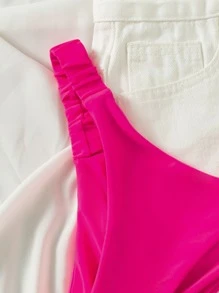 Braga bikini de pierna alta - Rosa Fucsia - Ver 3