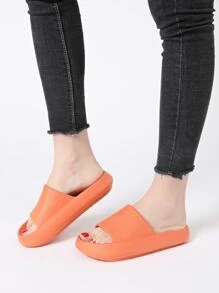 極簡風格防滑拖鞋 - 橘色 - 查看 3