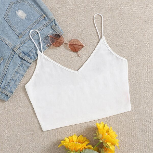 

Solid Cami Top, White
