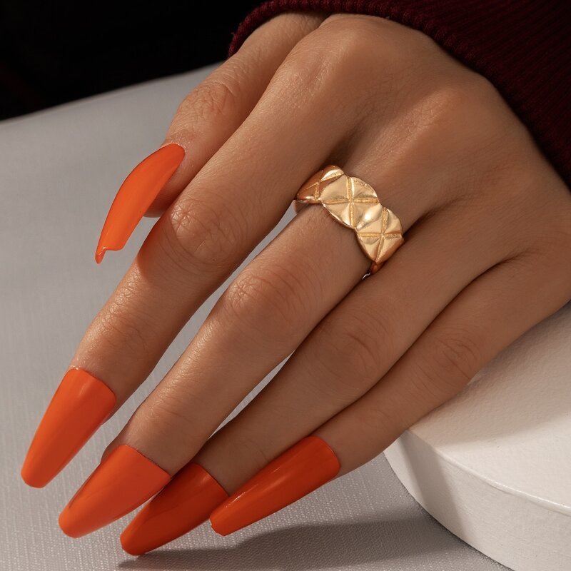 

1pc Simple Ring, Gold