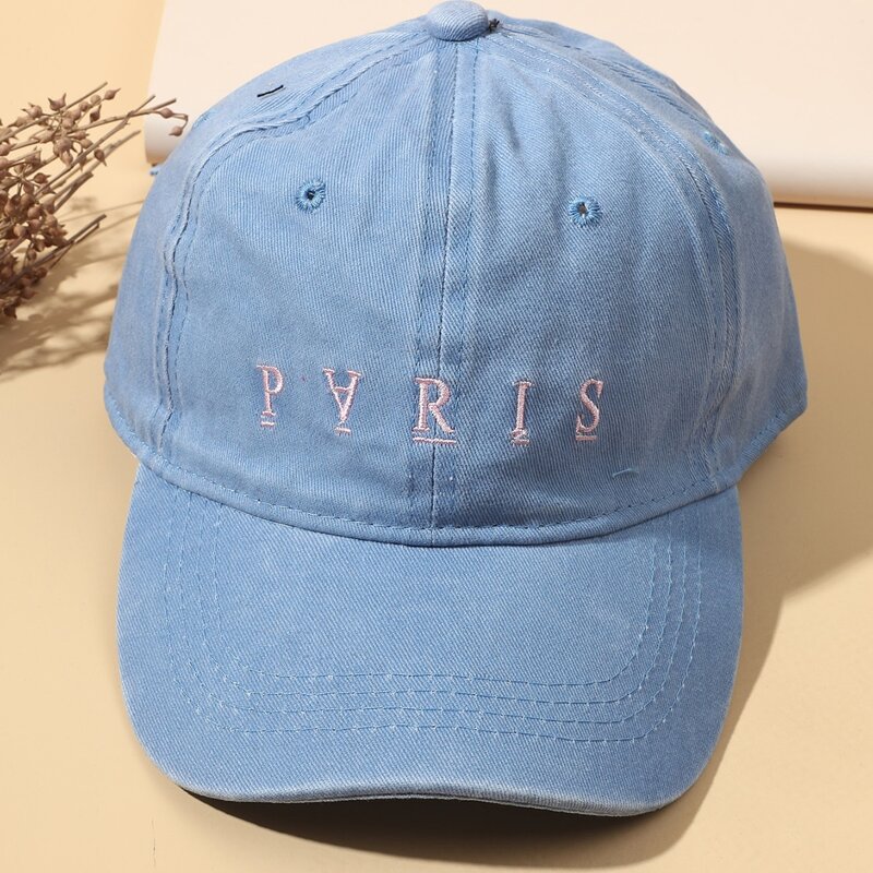 

Letter Embroidery Baseball Cap, Blue