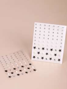 1sheet Star Shaped Eye Tattoo Sticker - Multicolor - View 1