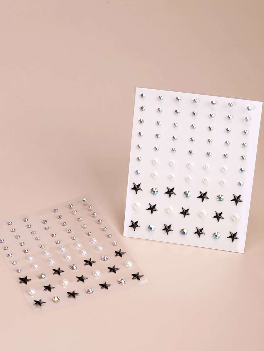 1sheet Star Shaped Eye Tattoo Sticker - Multicolor - View 1
