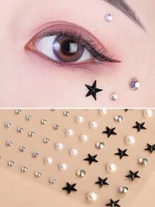1sheet Star Shaped Eye Tattoo Sticker - Multicolor - View 3