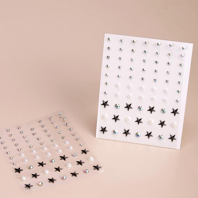 

1sheet Star Shaped Eye Tattoo Sticker, Multicolor