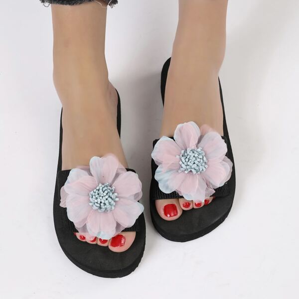 

Floral Decor Slides, Baby pink