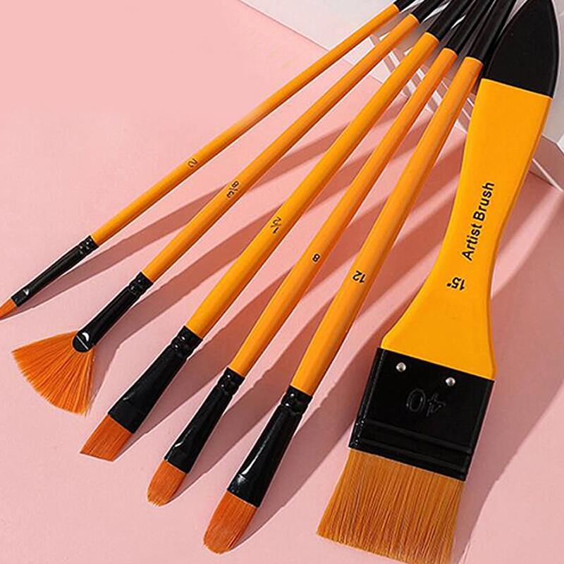 

6pcs Art Brush Set, Multicolor
