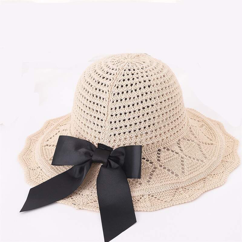 

Bow Knot Decor Hat, Beige