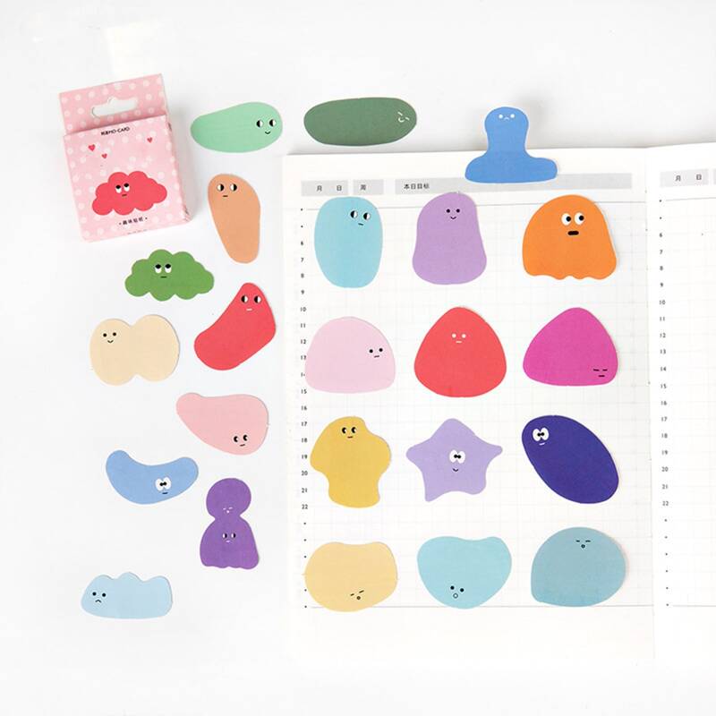 

46pcs Cartoon Graphic Sticker, Multicolor