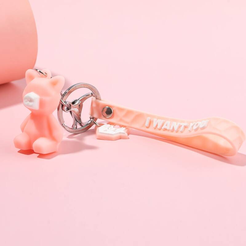 

Cartoon Design Keychain, Pink