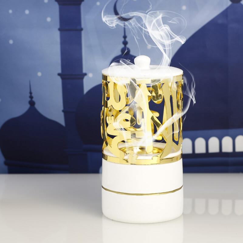 

1pc Letter Design Incense Burner, White