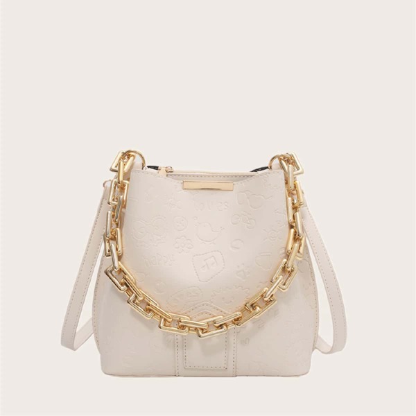 

Chain Bucket Bag, Beige