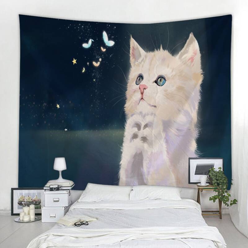 

Cat Print Tapestry, Multicolor