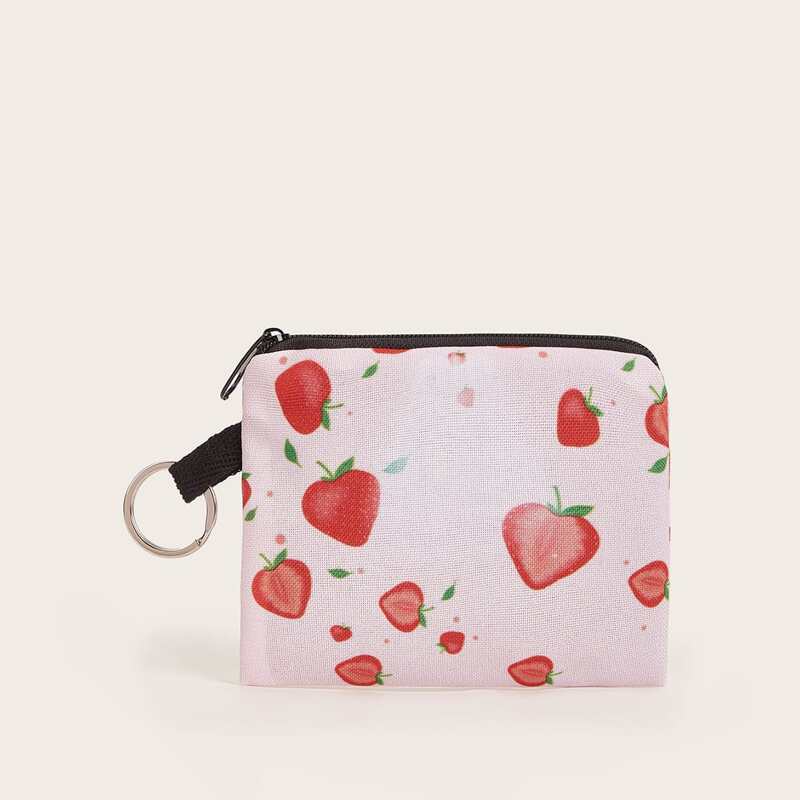 

Strawberry Coin Purse, Baby pink