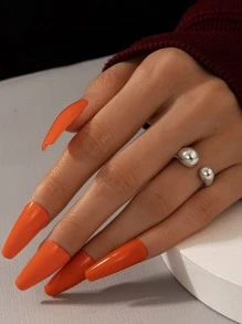 imoli 極簡風格開口戒指 - 銀色 - 查看 2