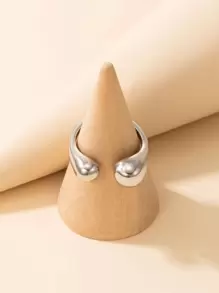 imoli 極簡風格開口戒指 - 銀色 - 查看 6