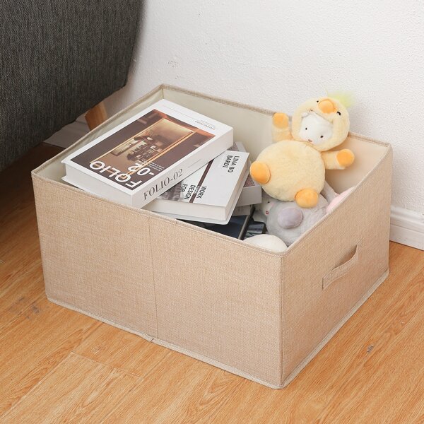 

1pc Foldable Storage Box, Khaki