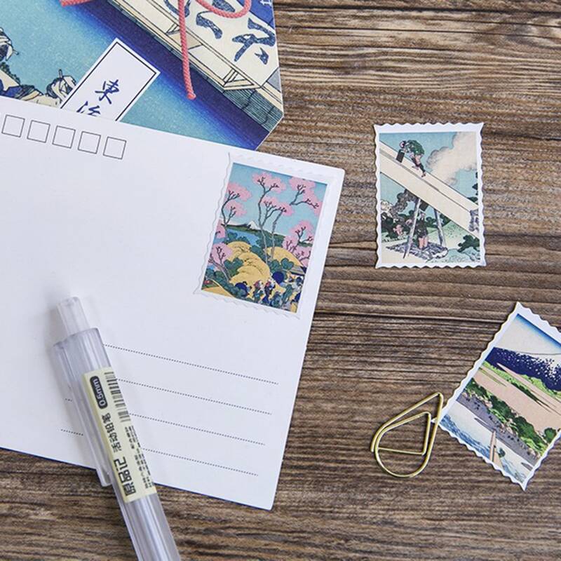 

46pcs Scenery Print Sticker, Multicolor