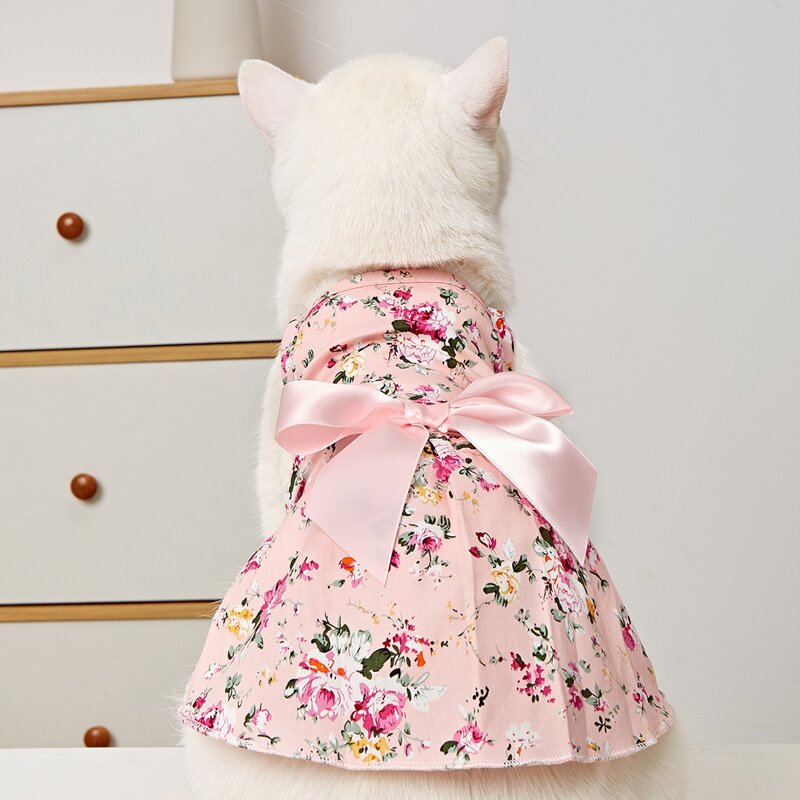

Floral Pattern Pet Dress, Pink