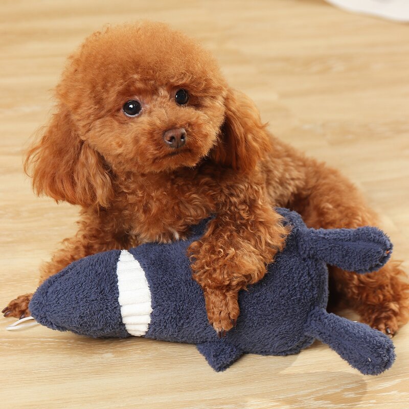 

1pc Cartoon Design Pet Plush Toy, Navy blue
