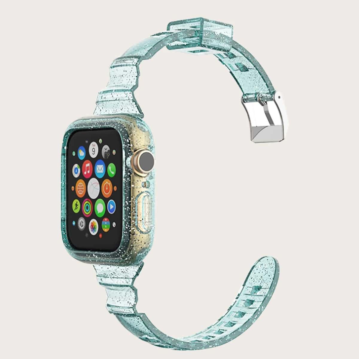 

Glitter Silicone Apple Watch Band, Green