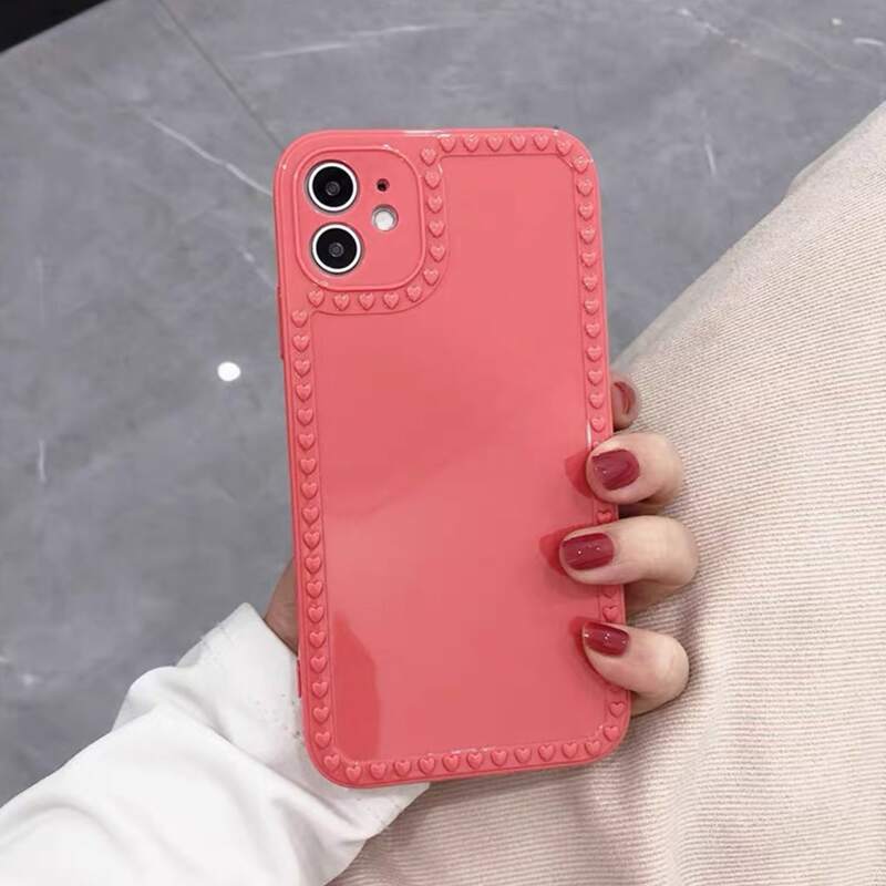

Solid Heart iPhone Case, Red
