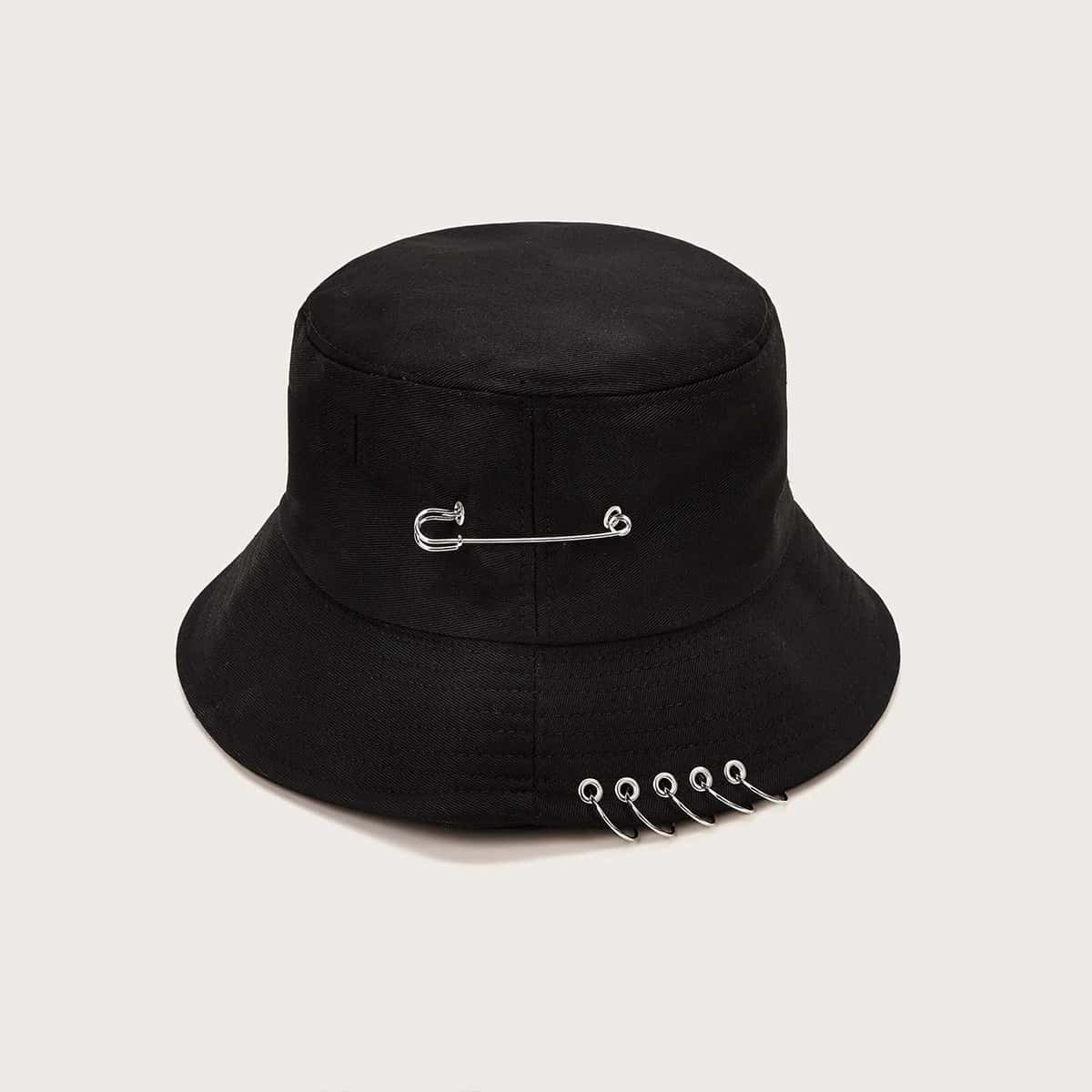 

Ring Decor Bucket Hat, Black