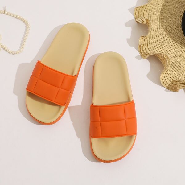 

Textured Two Tone Slides, Orange