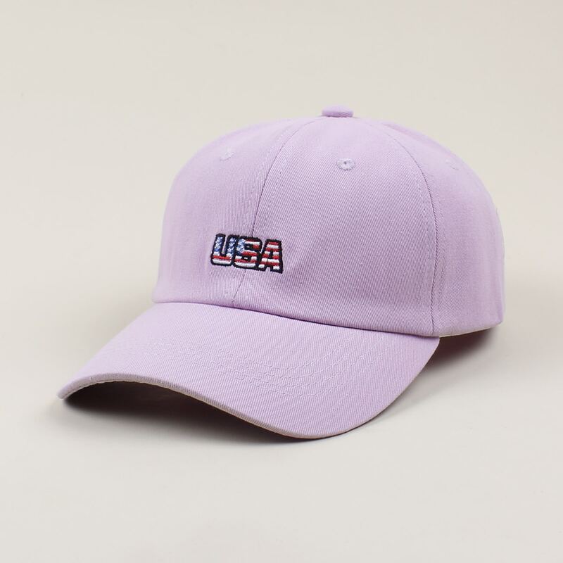 

Letter Embroidery Baseball Cap, Purple