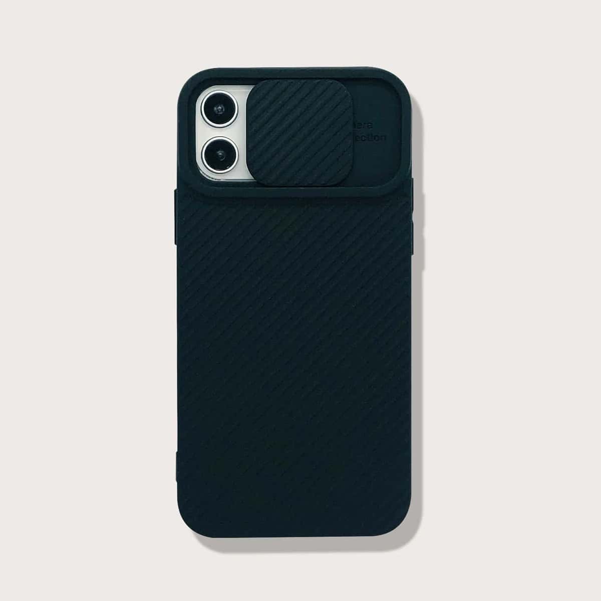 

Solid Lens Protection Phone Case, Black