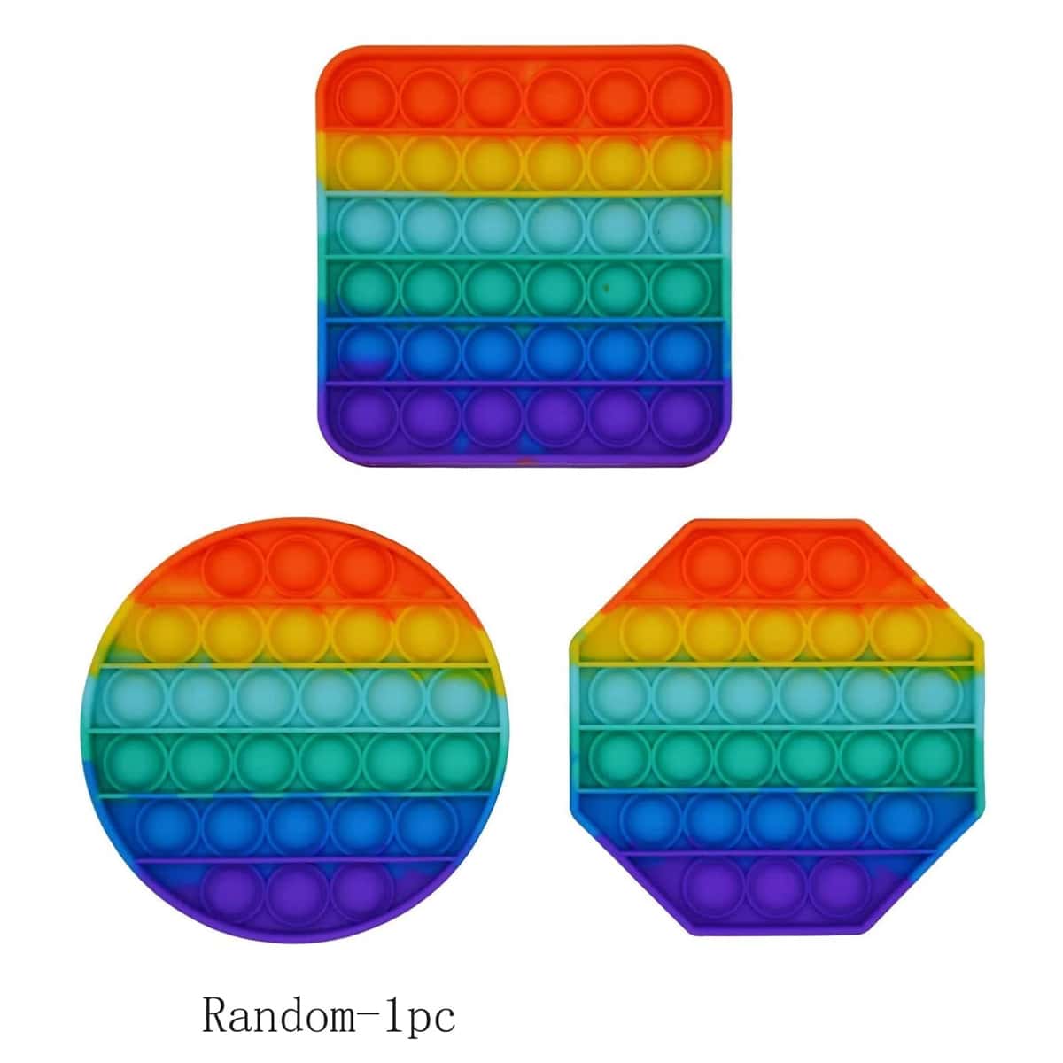 

1pc Rainbow Stripe Stress Reliever Toy, Multicolor