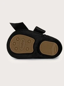 Infant Girl Bow Decor Flats - Black - View 4