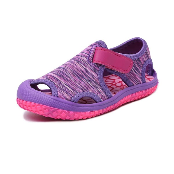 

Toddler Girls Striped Cut Out Sandals, Purple