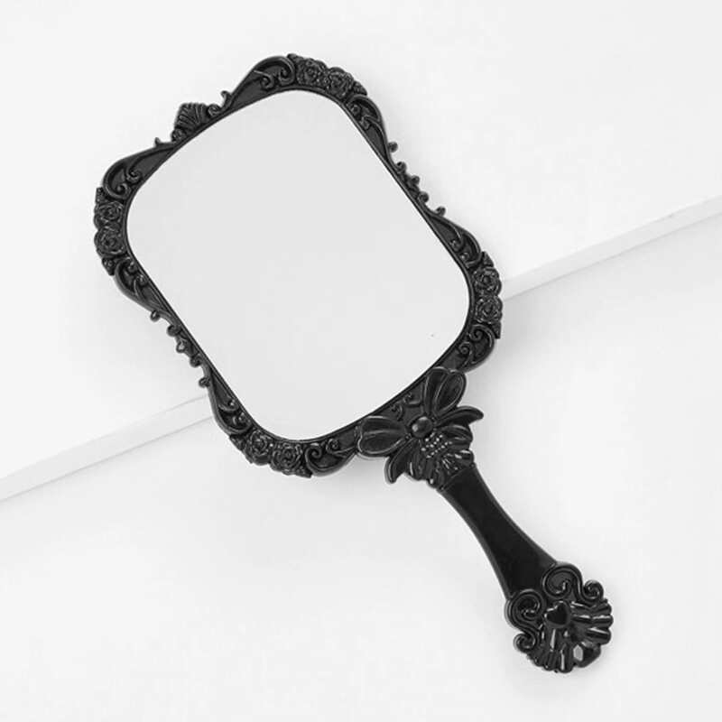 

1pc Makeup Mirror, Black