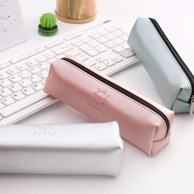 

1pc Random Solid Pencil Case, Multicolor