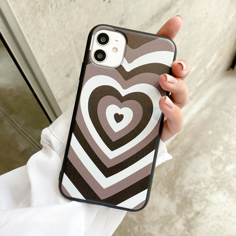 

Heart Print Phone Case, Multicolor