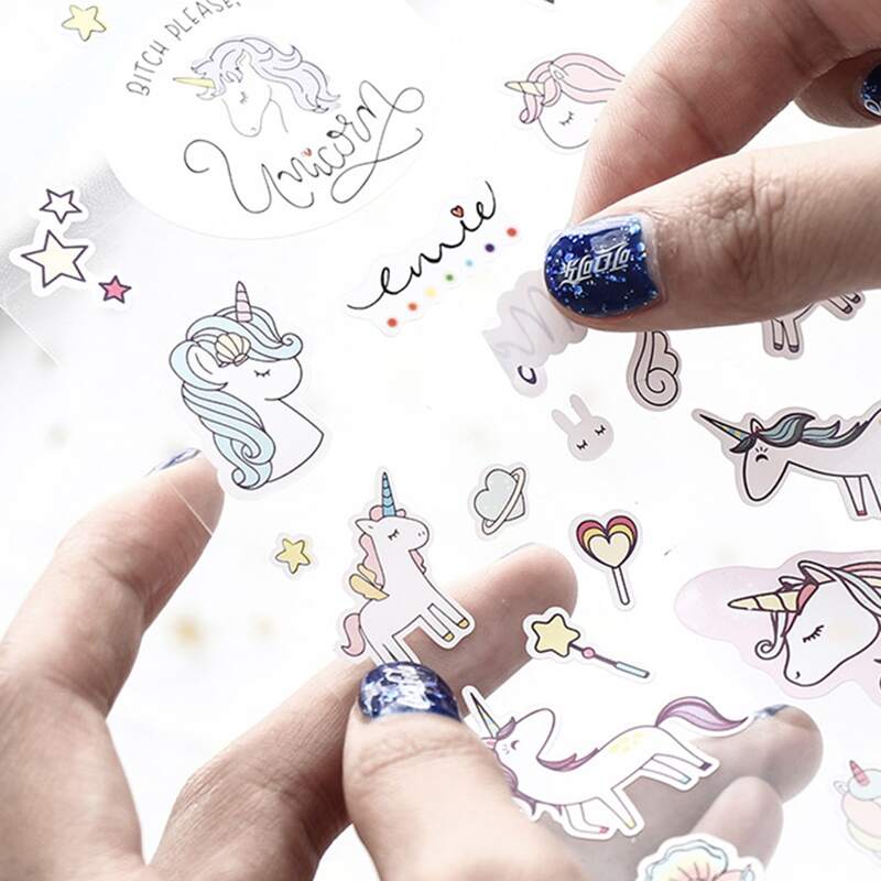 

1pack Random Unicorn Pattern Sticker, Multicolor