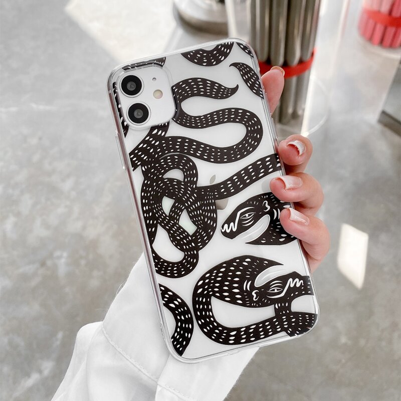 

Snake Pattern Phone Case, Clear