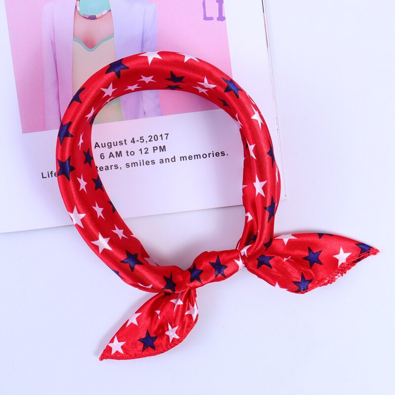 

Star Pattern Scarf, Red