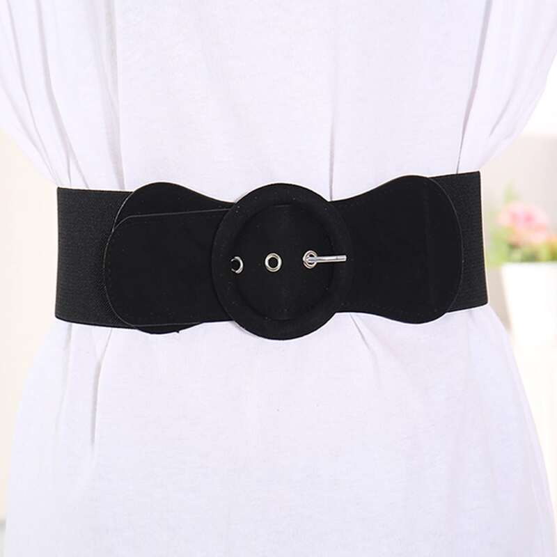 

Ring Buckle Corset Belt, Black